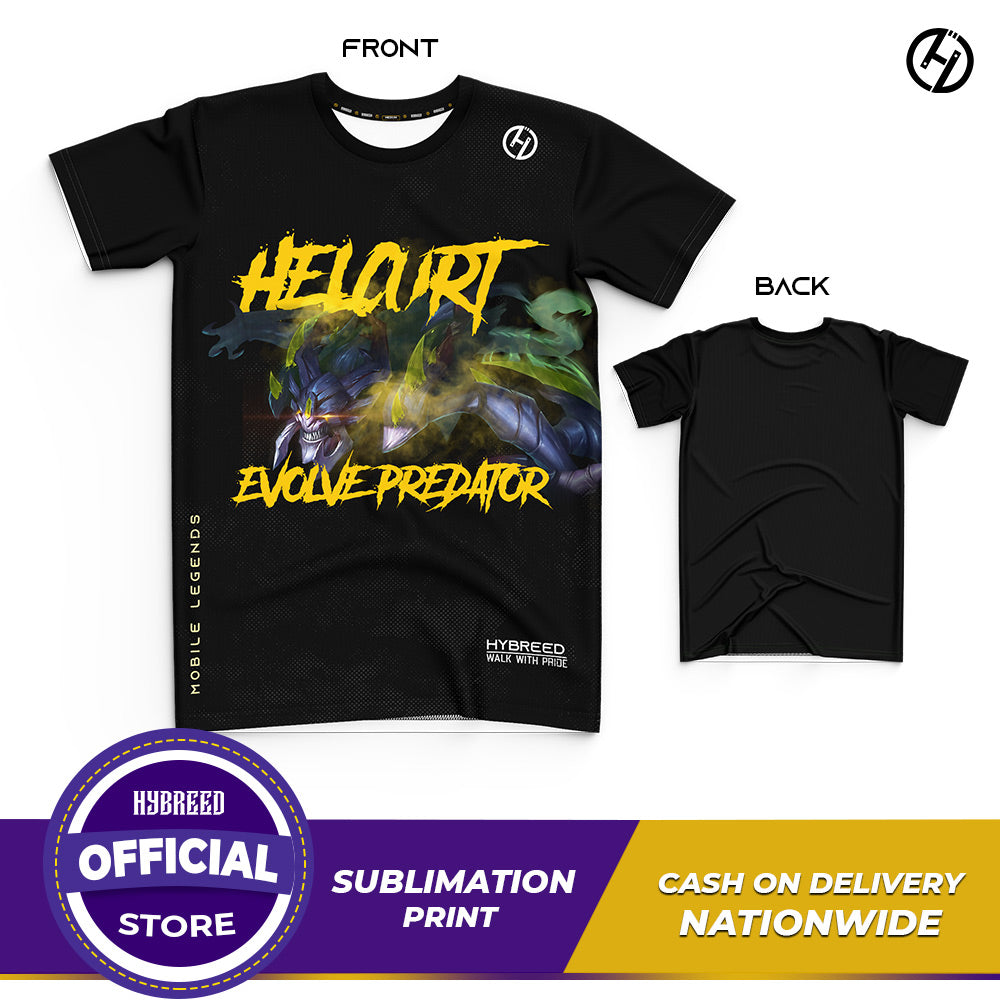HYBREED LITE HELCURT EVOLVE PREDATOR SKIN Mobile Legends Front Sublimation Tshirt E-Sport Premium Quality - Hybreed Apparel Collections
