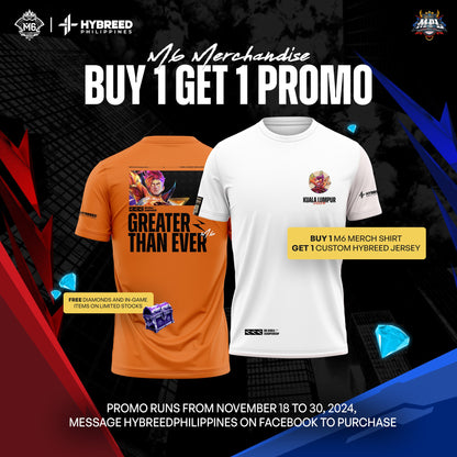 M6 Official Mobile Legends World Championship Shirt w/ FREE IGN custom Hybreed Jersey