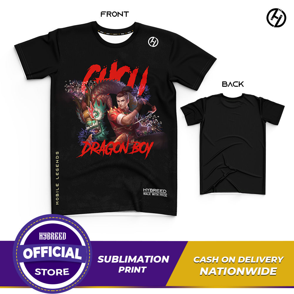 HYBREED LITE CHOU KUNG FU BOY SKIN Mobile Legends Front Sublimation Tshirt E-Sport Premium Quality - Hybreed Apparel Collections