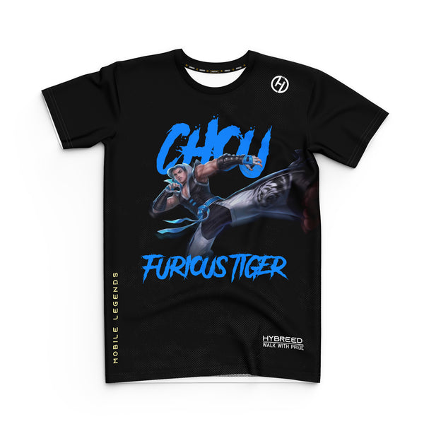 HYBREED LITE CHOU FURIOUS TIGER SKIN Mobile Legends Front Sublimation Tshirt E-Sport Premium Quality - Hybreed Apparel Collections