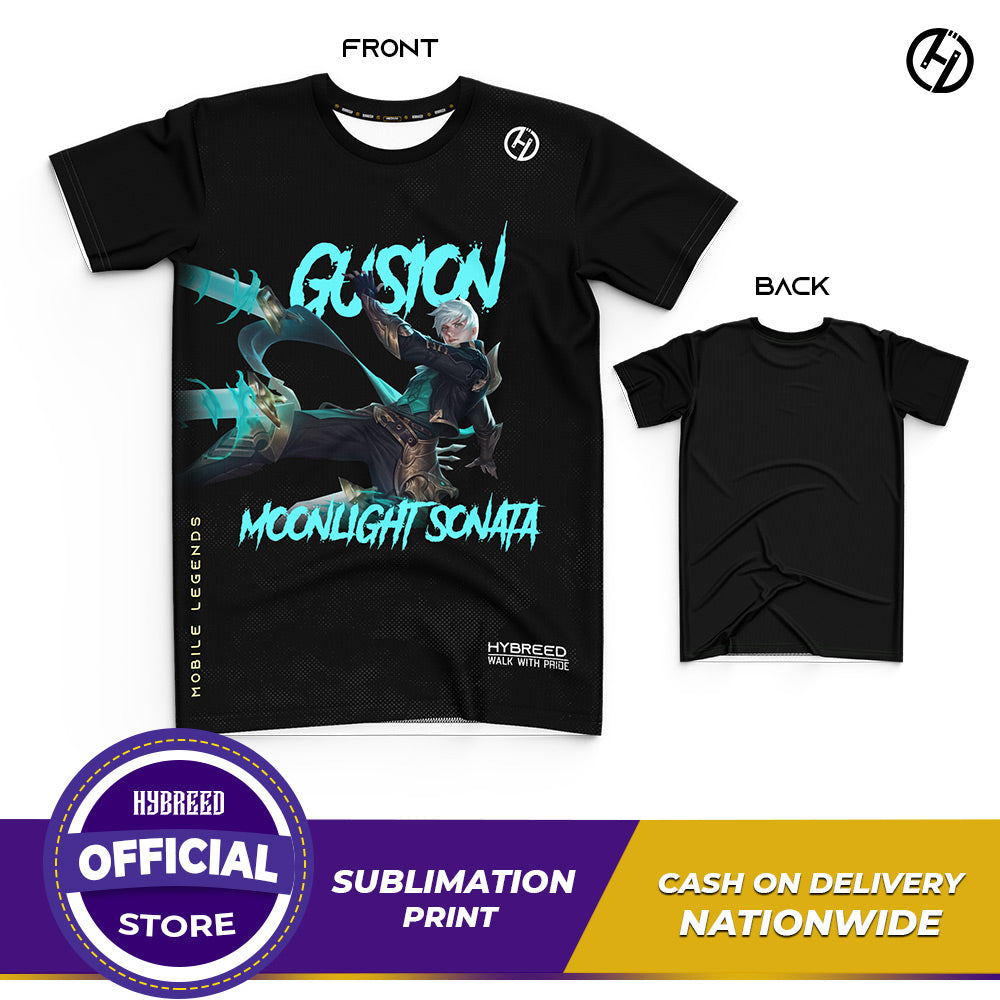 HYBREED LITE GUSION MOONLIGHT SONATA SKIN Mobile Legends Front Sublimation Tshirt E-Sport Premium Quality - Hybreed Apparel Collections