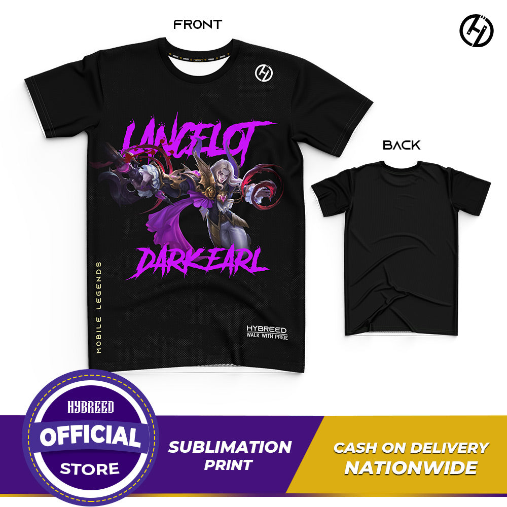 HYBREED LITE LANCELOT DARK EARL SKIN Mobile Legends Front Sublimation Tshirt E-Sport Premium Quality - Hybreed Apparel Collections