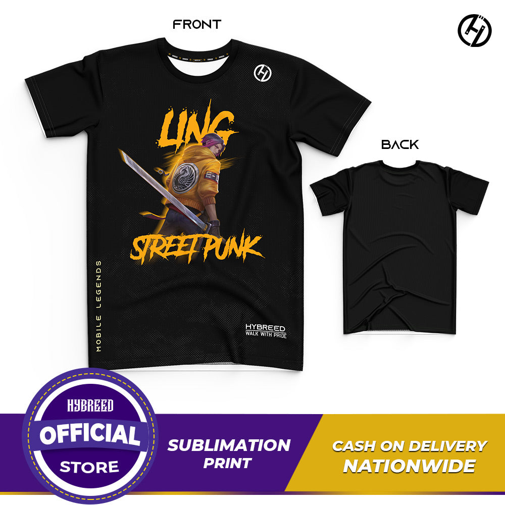HYBREED LITE LING STREET PUNK SKIN Mobile Legends Front Sublimation Tshirt E-Sport Premium Quality - Hybreed Apparel Collections