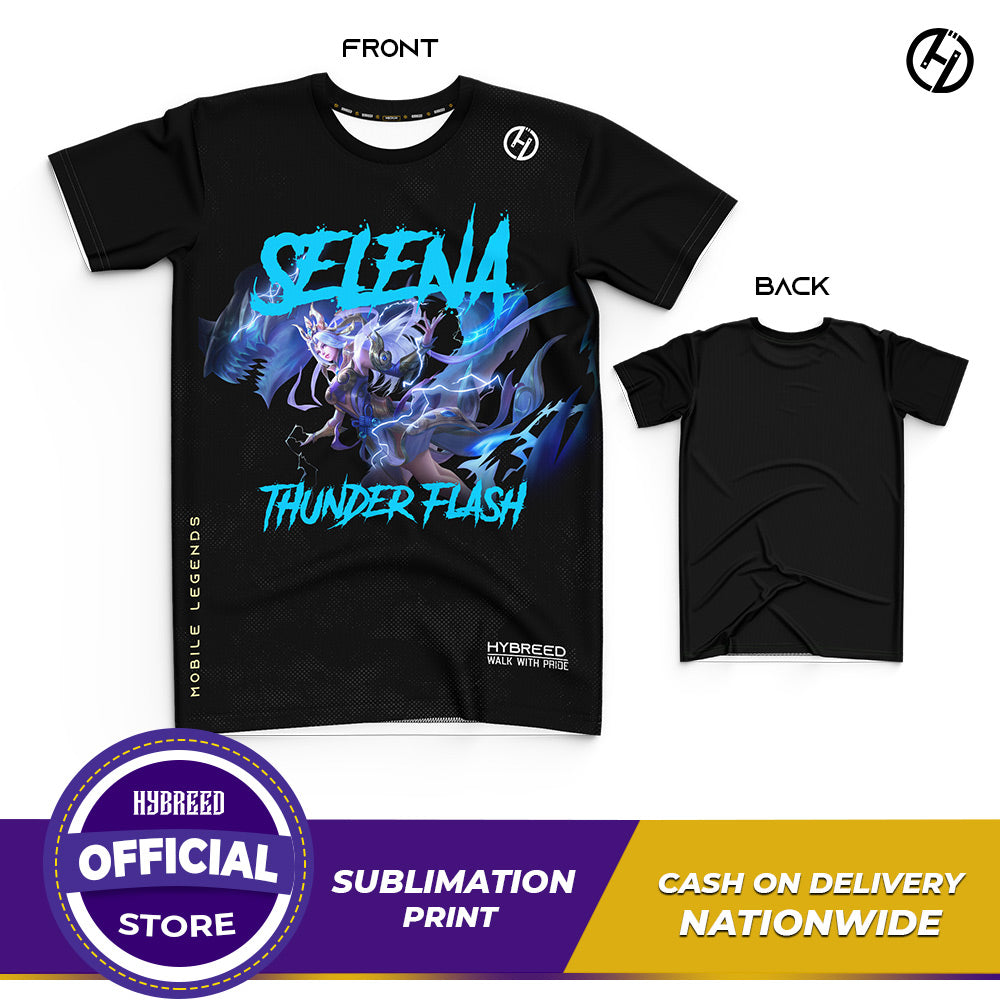 HYBREED LITE SELENA THUNDER FLASH SKIN Mobile Legends Front Sublimation Tshirt E-Sport Premium Quality - Hybreed Apparel Collections