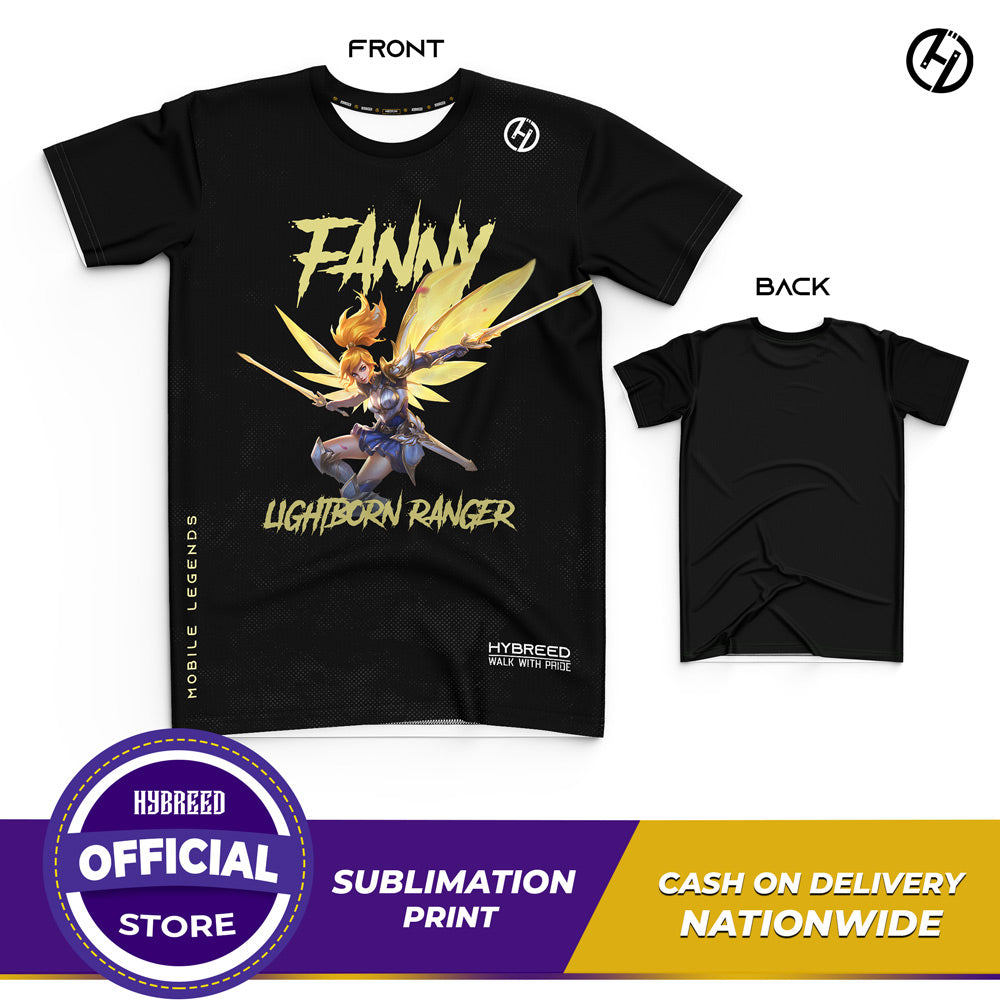 HYBREED LITE FANNY LIGHTBORN SKIN Mobile Legends Front Sublimation Tshirt E-Sport Premium Quality - Hybreed Apparel Collections